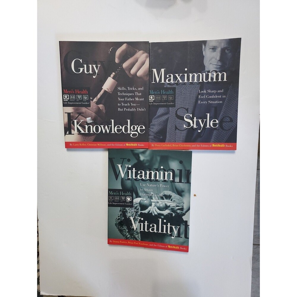 Set Of 3 Men's Health - Guy Knowledge - Maximum Style - Vitamin Vitality